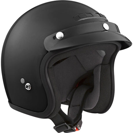 CKX VG300 Open-Face Helmet - Youth Solid Black S-M No Shield - Driven Powersports