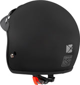 CKX VG300 Open-Face Helmet - Youth Solid Matte Black S-M No Shield - Driven Powersports