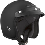 CKX VG300 Open-Face Helmet - Youth Solid Matte Black S-M No Shield - Driven Powersports