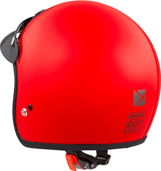 CKX VG300 Open-Face Helmet - Youth Solid Red L-XL No Shield - Driven Powersports