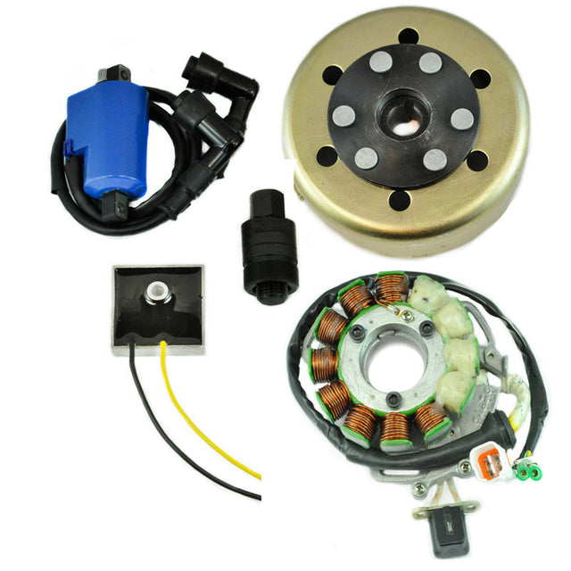 RMS KIT STATOR 200 W + REGULATOR RECTIFIER + IGNITION COIL + FLYWHEEL + FLYWHEEL PULLER (YAMAHA) - Driven Powersports