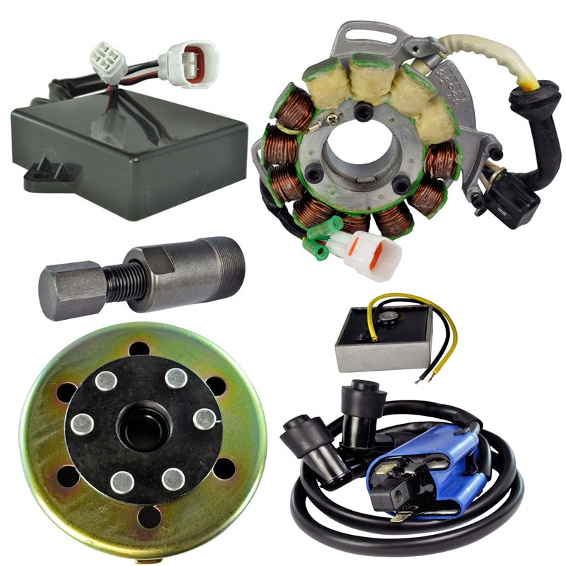 RMS KIT STATOR 200 W + AC REGULATOR + PEAKRPM CDI + IGNITION COIL + FLYWHEEL + PULLER (YAMAHA) - Driven Powersports