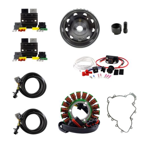 RMS 900W Splyt Stator + Regulator + Dual Battery Isolator + Flywheel + Puller + Gasket (Polaris)