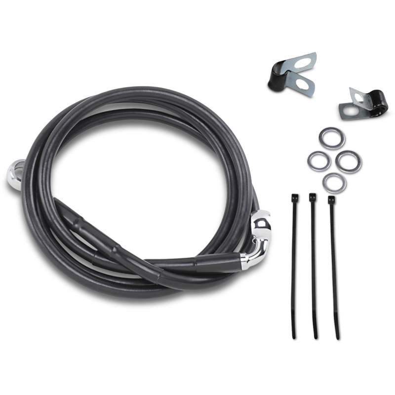DRAG SPECIALTIES 95-99FXD/88-03XL +6 FRT BRK LINE KI Black Front - Driven Powersports