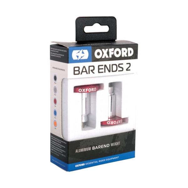 Oxford BarEnds2 Bar End Red - Driven Powersports