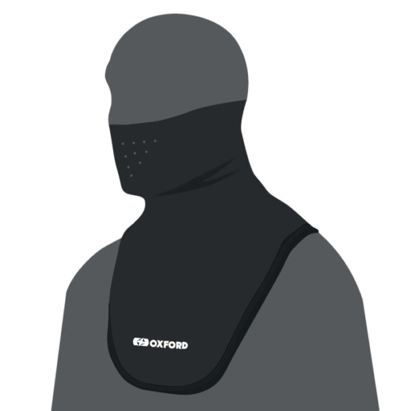 Oxford Deluxe Neck Tube Solid Color Black - Driven Powersports