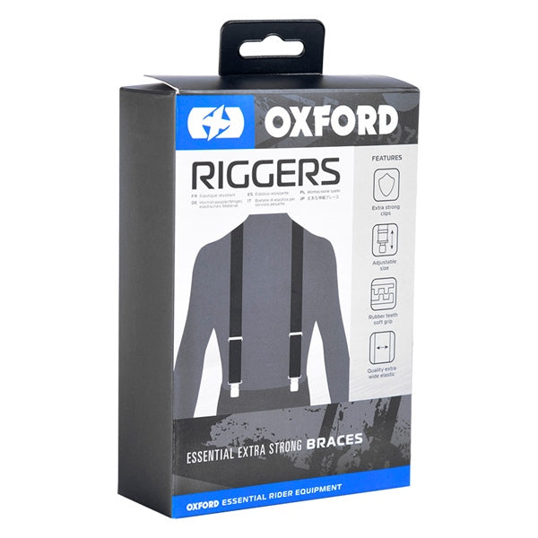 Oxford Extra Strong Suspenders Black - Driven Powersports
