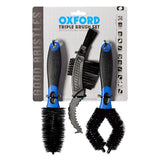 Oxford Cleaning Brush Triple Kit - Driven Powersports