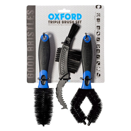 Oxford Cleaning Brush Triple Kit - Driven Powersports