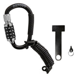 Oxford LidLock Combination Carabiner Helmet Lock Black - Driven Powersports