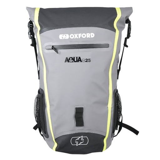 OXFORD PRODUCTS BACKPACK AQUA B-25 BK/GY/FLUO OXFORD (OL466) - Driven Powersports