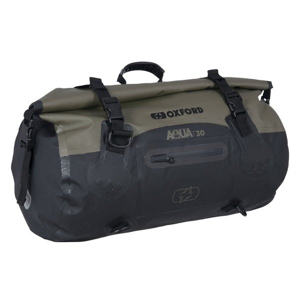 Oxford AQUA T Rollbag Khaki/Black - Driven Powersports