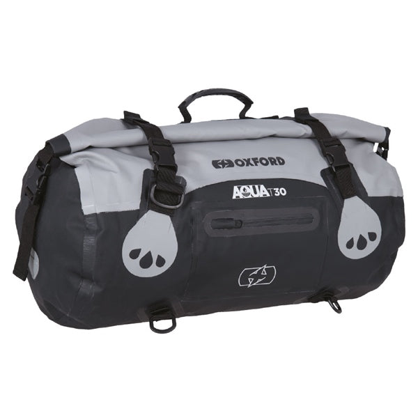 Oxford AQUA T Rollbag Gray/Black - Driven Powersports