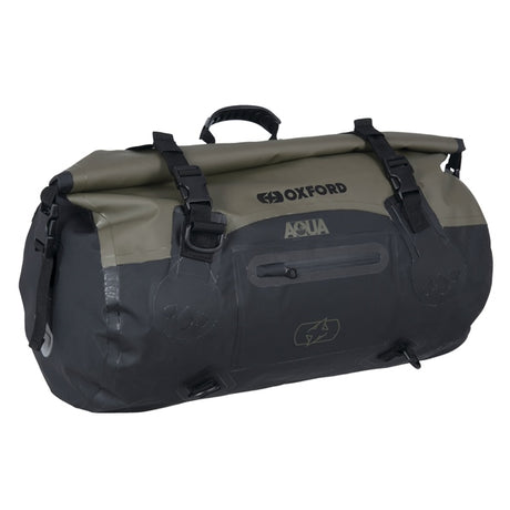 Oxford AQUA T Rollbag Khaki/Black - Driven Powersports