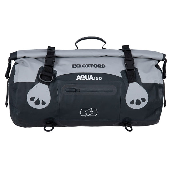 Oxford AQUA T Rollbag Gray/Black - Driven Powersports