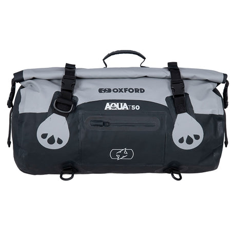 Oxford AQUA T Rollbag Gray/Black - Driven Powersports
