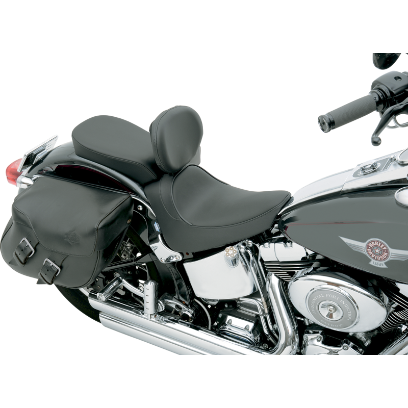 DRAG SPECIALTIES 00-05 FX/FLST SOLO SEAT SMOOTH F/B/REST Application Shot - Driven Powersports