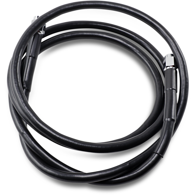 DRAG SPECIALTIES BLACK S/S BRAKE LINE 60" Front - Driven Powersports