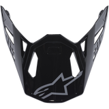 ALPINESTARS VISOR RADIUM GLOSS Black Front - Driven Powersports
