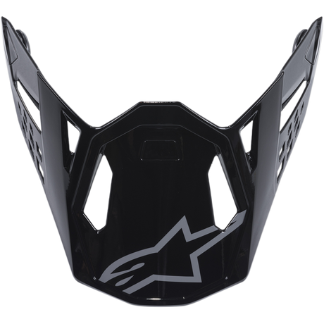 ALPINESTARS VISOR RADIUM GLOSS Black Front - Driven Powersports