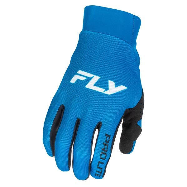 Fly Racing Pro Lite Gloves Blue/White Youth Large Youth - Driven Powersports