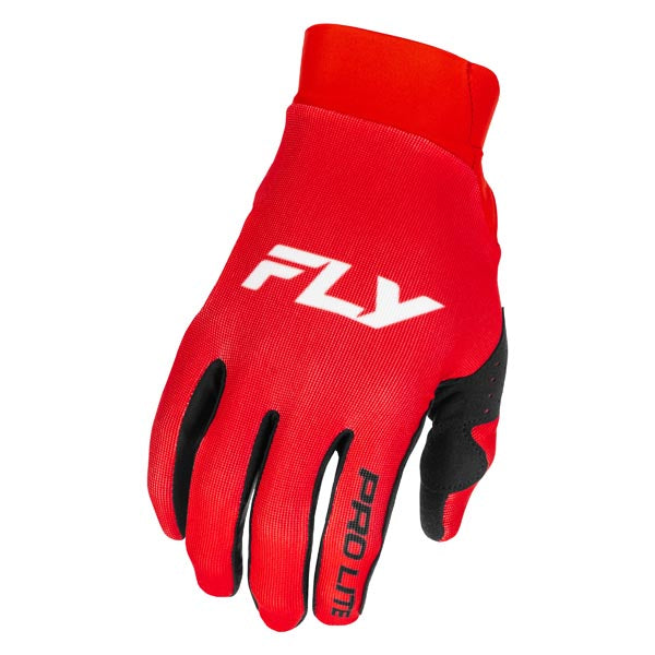 Fly Racing Pro Lite Gloves Red/White Youth Large Youth - Driven Powersports
