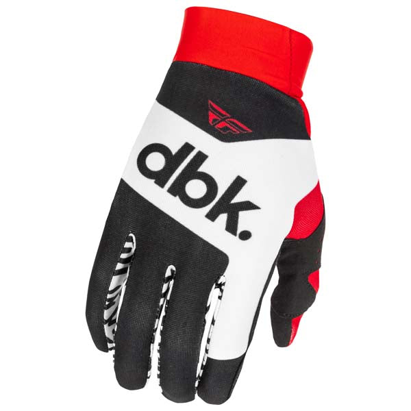 Fly Pro Lite DBK Gloves Black/White/Red Youth Youth Large - Driven Powersports