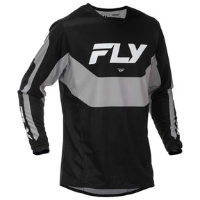 Fly Kinetic Jersey Black/Grey Youth Youth Large - Driven Powersports