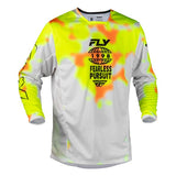 Fly Racing Kinetic Blur Jersey White/ High-Visibility/Orange 2XL Men's - Driven Powersports