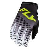 Fly Racing Kinetic Fade Gloves Black/White/ High-Visibility 3XL Men's - Driven Powersports