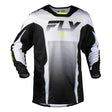 Fly Racing Kinetic Fade Jersey Black/White/ High-Visibility 2XL Men's - Driven Powersports