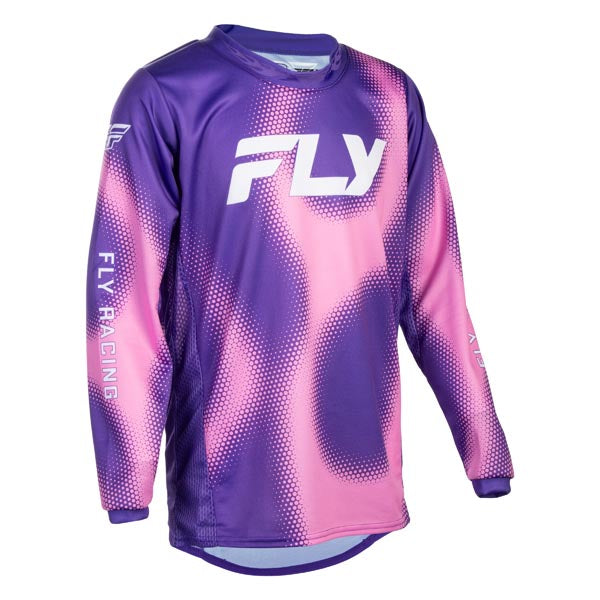 Fly Racing Kinetic Torch Jersey Purple/Pink Youth XL Youth - Driven Powersports