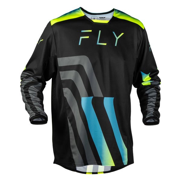 Fly Racing Kinetic Volt Jersey Black/Grey/Teal/Yellow 2XL Men's - Driven Powersports
