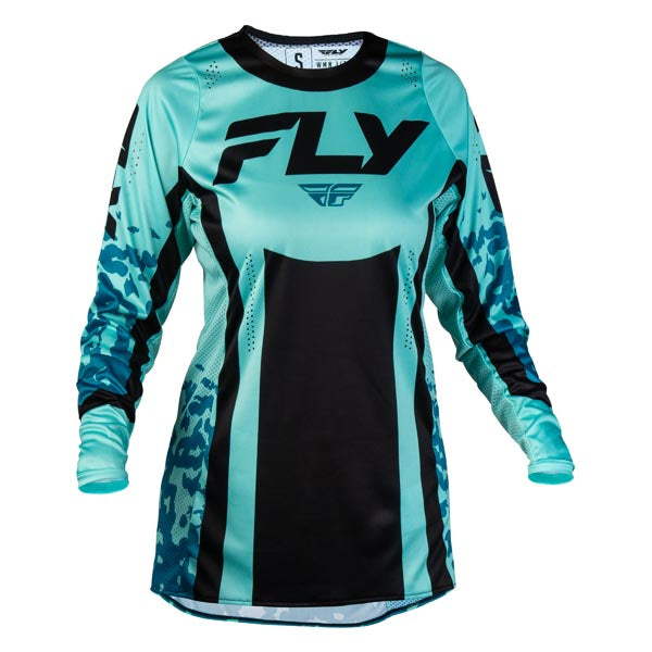Fly Racing Womens Lite Flake Jersey Aqua/Teal/Black 2XL Women's - Driven Powersports