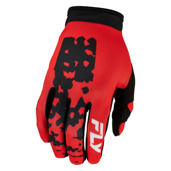 Fly Racing Lite Flake Gloves Red/Black Youth Small Youth - Driven Powersports