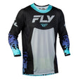Fly Racing Lite Flake Jersey Black/Grey/Mult Youth Large Youth - Driven Powersports
