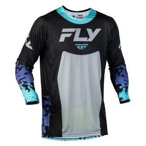 Fly Racing Lite Flake Jersey Black/Grey/Mult Youth Large Youth - Driven Powersports