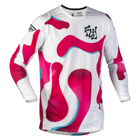 Fly Racing Lite Vibe Jersey White/Pink/Blue 2XL Men's - Driven Powersports