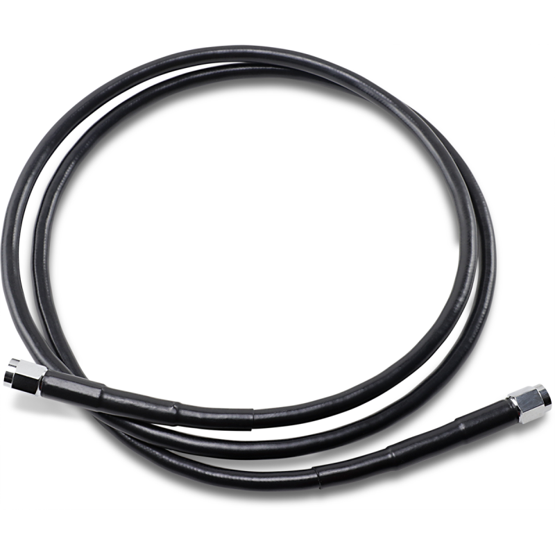 DRAG SPECIALTIES BLACK S/S BRAKE LINE 54" Front - Driven Powersports