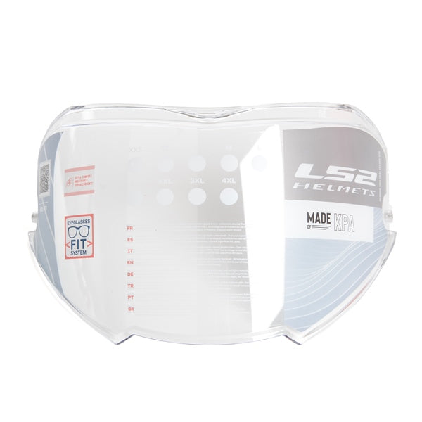 LS2 Shield for Valiant II Helmet Anti-fog/Anti-scratch/Single Clear - Driven Powersports