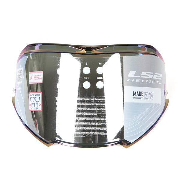 LS2 Shield for Valiant II Helmet Anti-fog/Anti-scratch/Single Blue - Driven Powersports