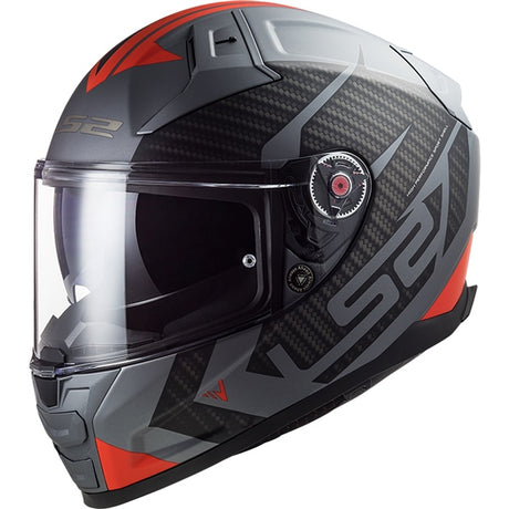 LS2 Citation II Full-Face Helmet Splitter Matte Titanium/Red LG - Driven Powersports