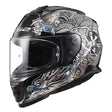 LS2 Assault Full-Face Helmet Warrior Silver/Black XL - Driven Powersports