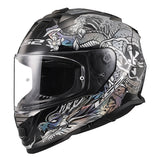 LS2 Assault Full-Face Helmet Warrior Silver/Black XL - Driven Powersports