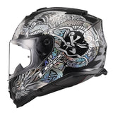 LS2 Assault Full-Face Helmet Warrior Silver/Black XL - Driven Powersports