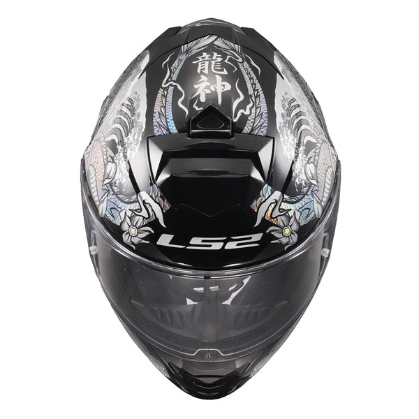 LS2 Assault Full-Face Helmet Warrior Silver/Black XL - Driven Powersports