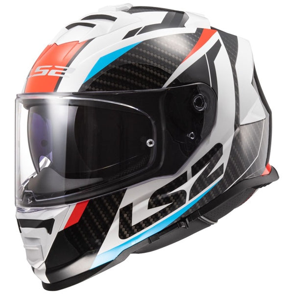 LS2 Assault Full-Face Helmet Racer White/Red/Blue MD - Driven Powersports
