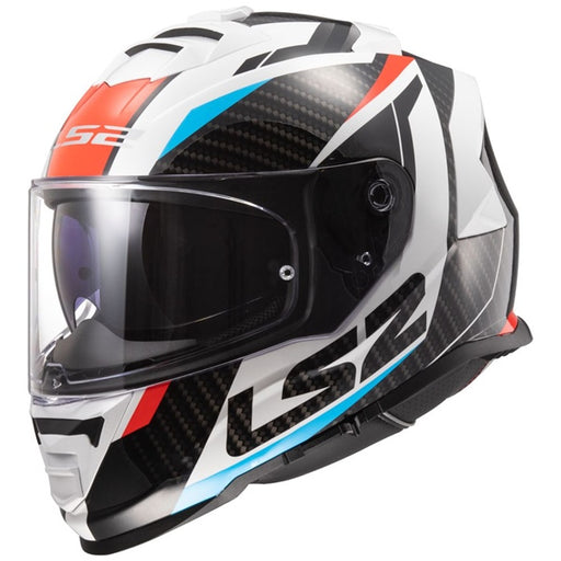 LS2 HELM ASSAULT RACER White/Red/Blue XS - Driven Powersports