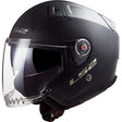 LS2 Infinity II Open-Face Helmet Solid Matte Black MD - Driven Powersports