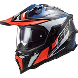LS2 Peak for Explorer Helmet Focus Blue/White/Red - Driven Powersports